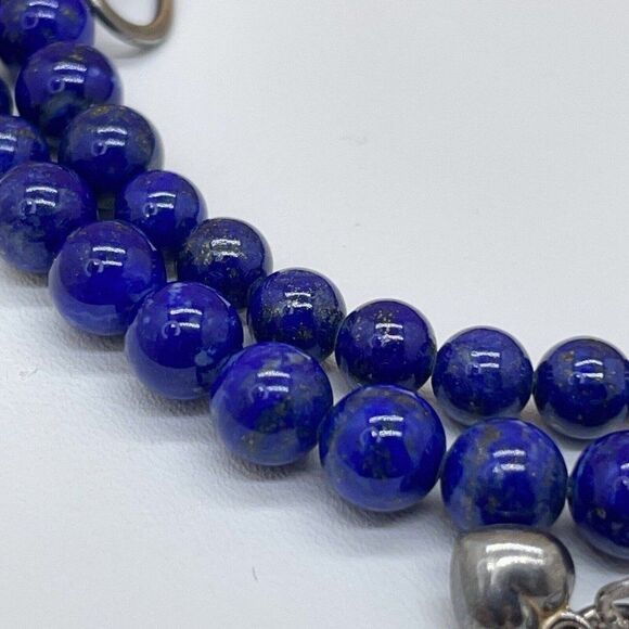 Jay King Lapis Necklace Graduated Beads Sterling Silver .925 Findings 19.75" - Picture 6 of 7